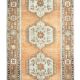 Tapis de couloir vintage vert et orange