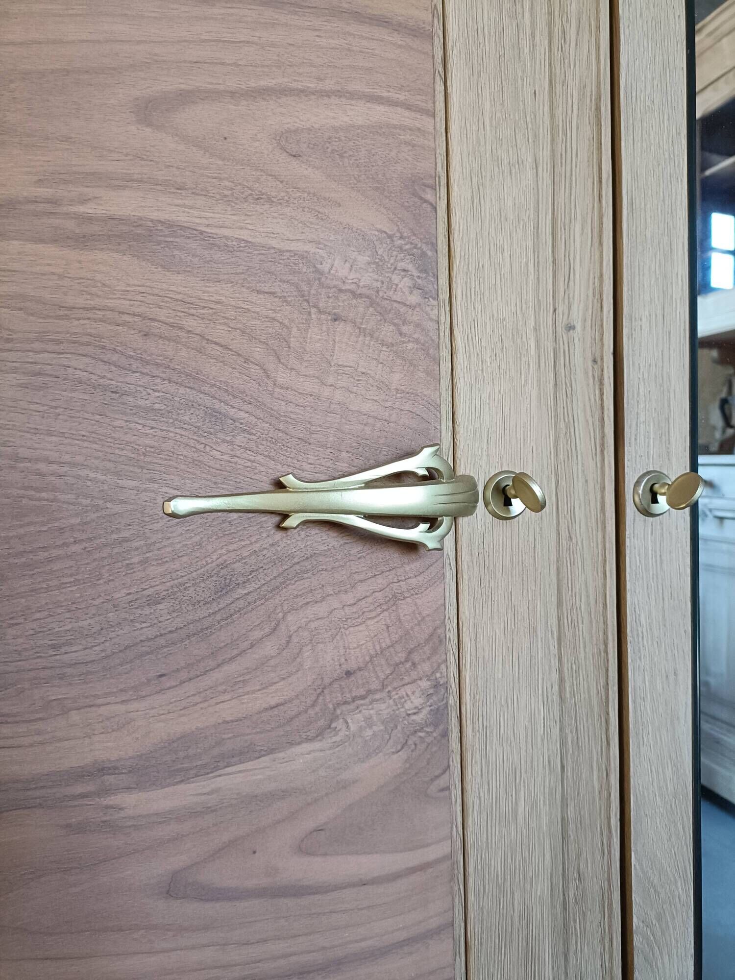 Renovated Art Deco oak wardrobe