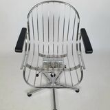 Vintage chrome swivel armchair