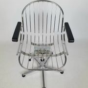 Vintage chrome swivel armchair