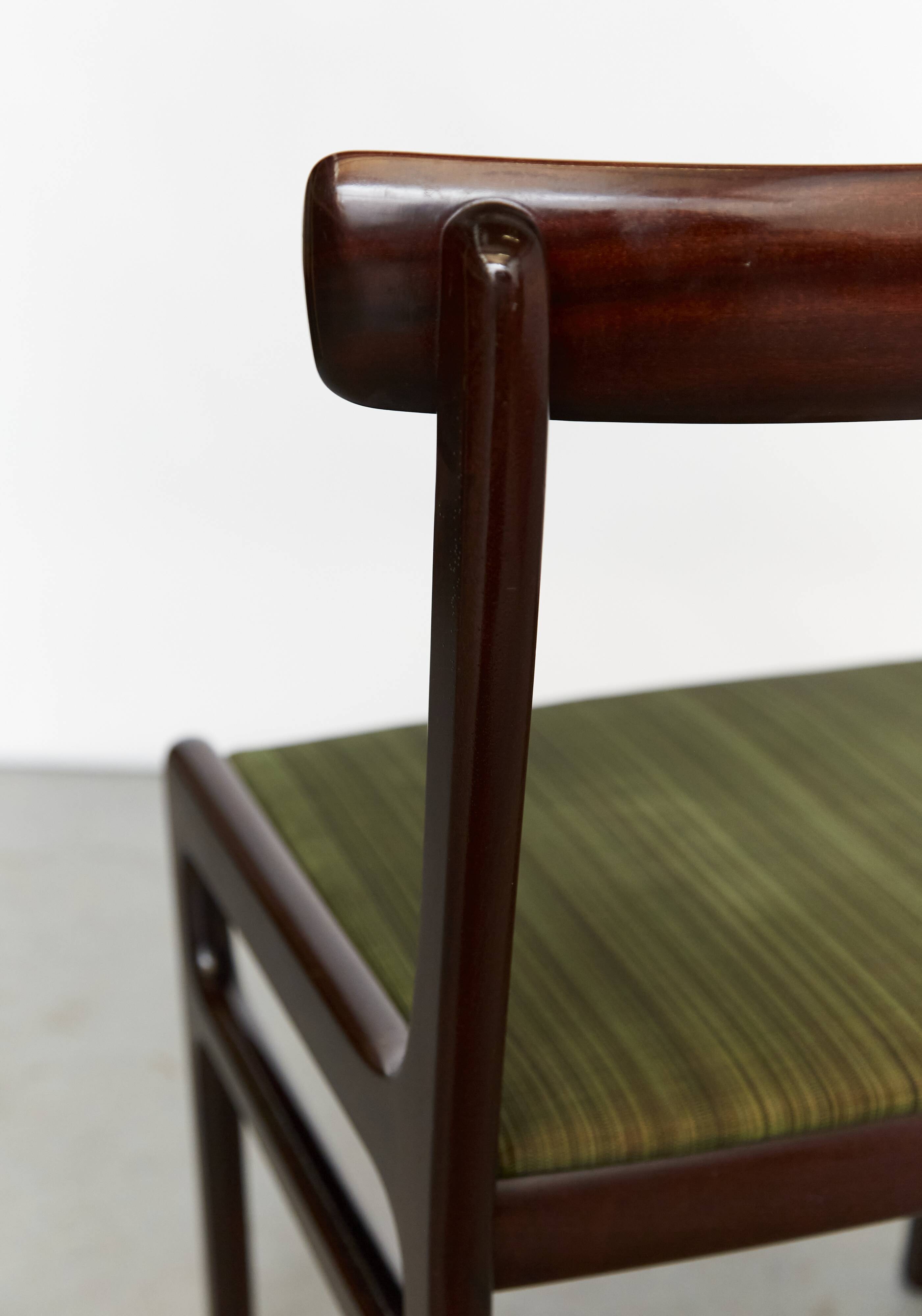 Chaise par Ole Wanscher en acajou pour Poul Jeppesens, Rungsted 1950