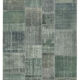 Handwoven oriental overdyed 170 cm x 240 cm grey patchwork carpet