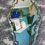 Miroir biseauté et églomisé style baroque vintage