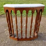 Oak and Marble Console