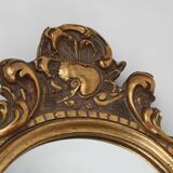 Baroque gilted wooden mirror, france 1950s