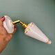 Vintage tulip wall lamp in white opaline with gold trim