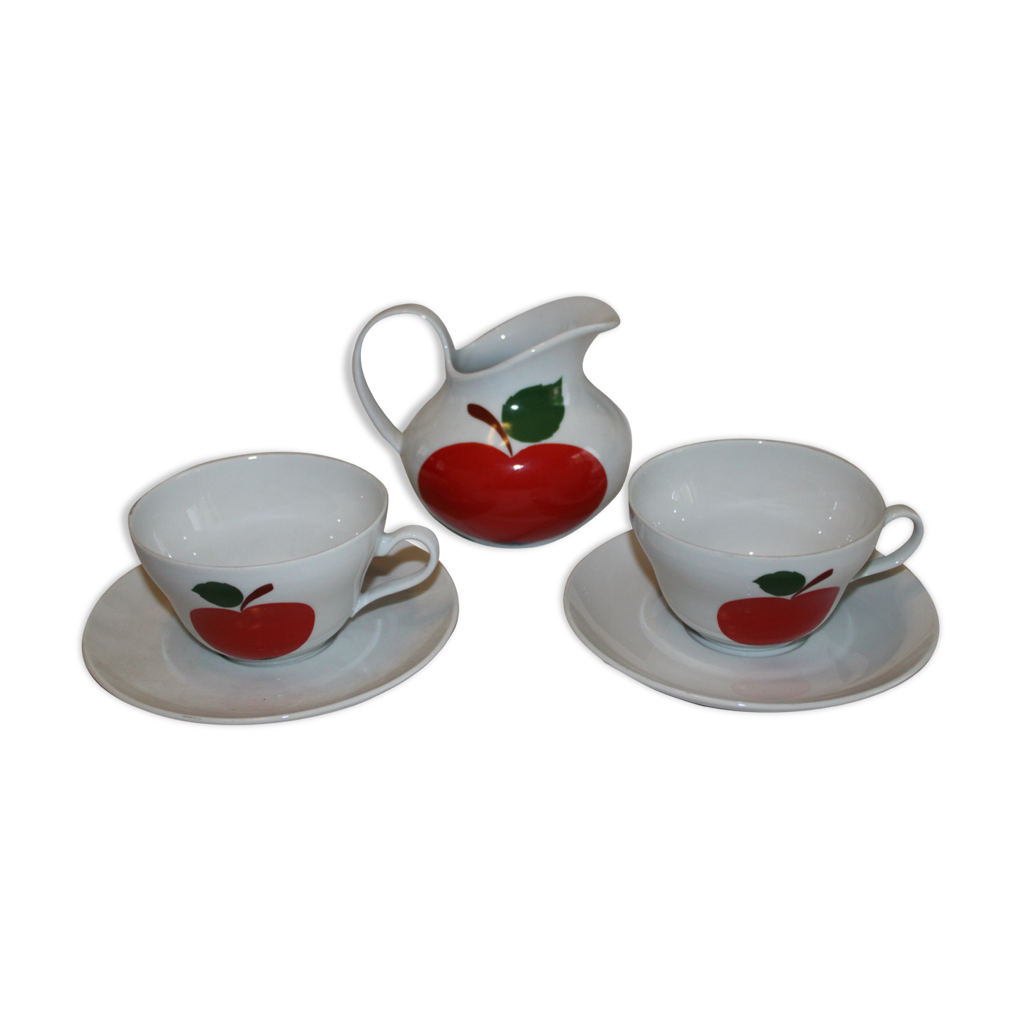 Tea cup duo and porcelain pitcher Seltmann Weiden Bavaria W. Germany