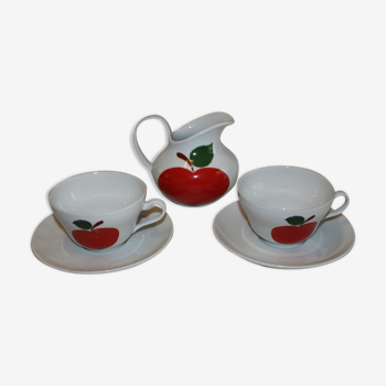 Duo de tasse à thé et pichet porcelaine Seltmann Weiden Bavaria W. Germany