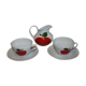 Tea cup duo and porcelain pitcher Seltmann Weiden Bavaria W. Germany