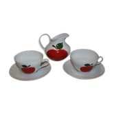 Tea cup duo and porcelain pitcher Seltmann Weiden Bavaria W. Germany