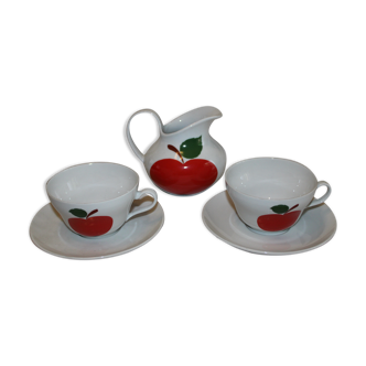 Duo de tasse à thé et pichet porcelaine Seltmann Weiden Bavaria W. Germany