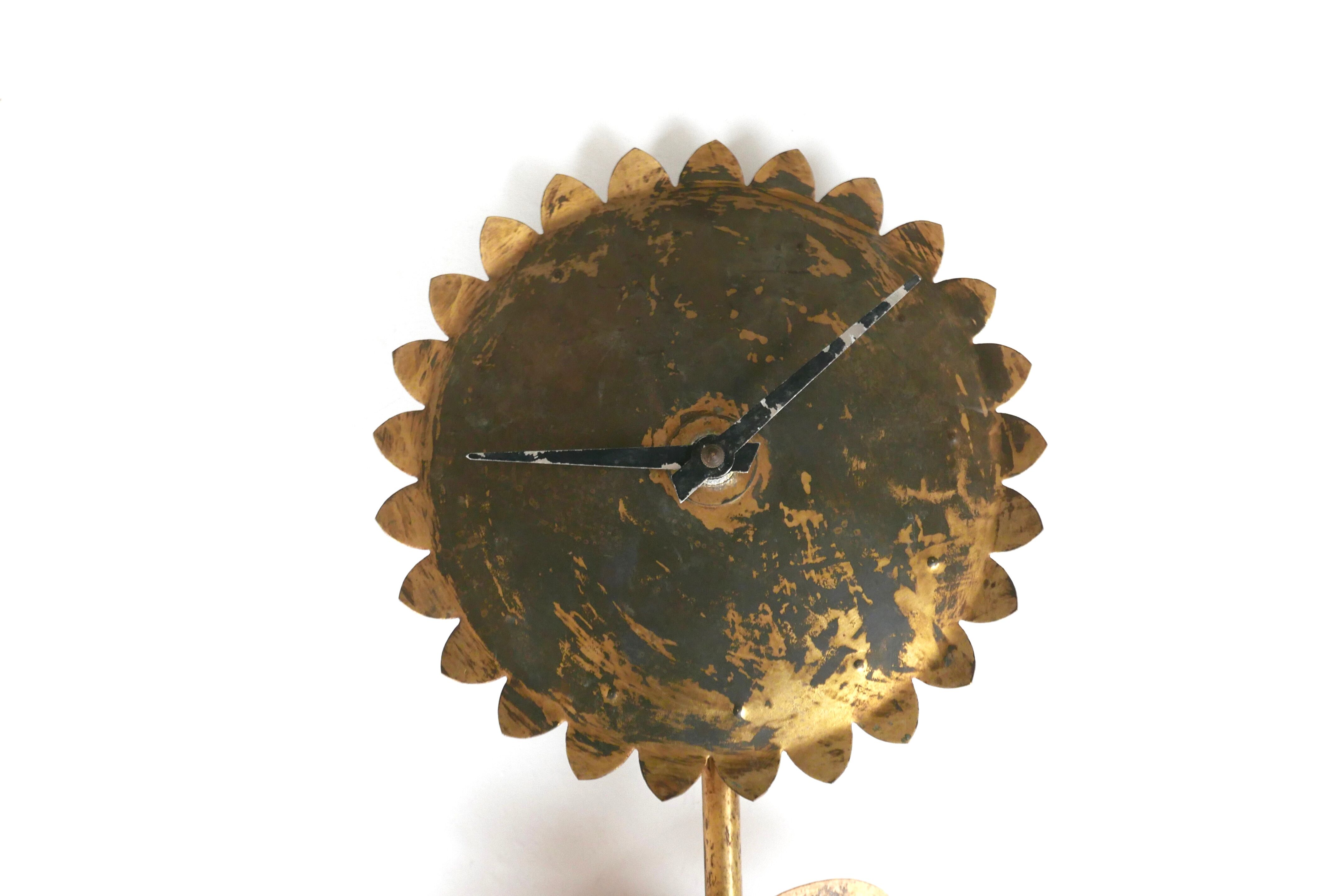 Jean Vinay's copper flower clock, 1960s