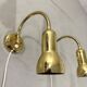 Brass flexible wall lamps, set of 2, 1960’s