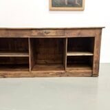 Large old trading counter in solid pine