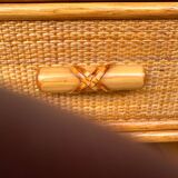 Rattan bedside table