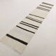 Beige & Black Striped Pattern Vintage Kilim Rug, 74x351 Cm
