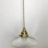 1950s glass pendant light