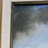 Painting on canvas, titled "Le bocage", signed