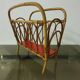 Porte revues en rotin et formica