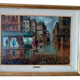 Figure painting domenico seloski (1924-1981) post-macchiaiolo