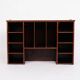 Wall-hung bookcase - hand-polished mahogany - shelf sections - 1890s