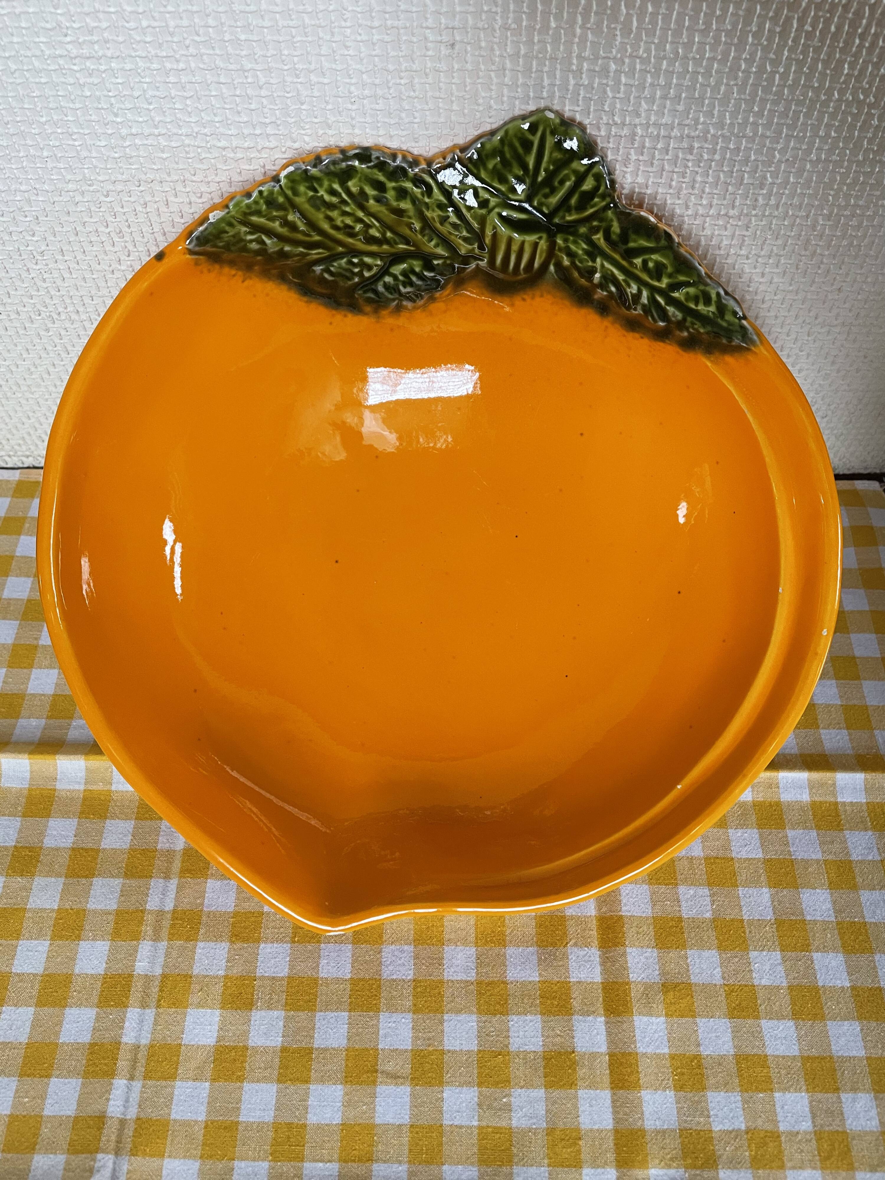 Orange slip salad bowl
