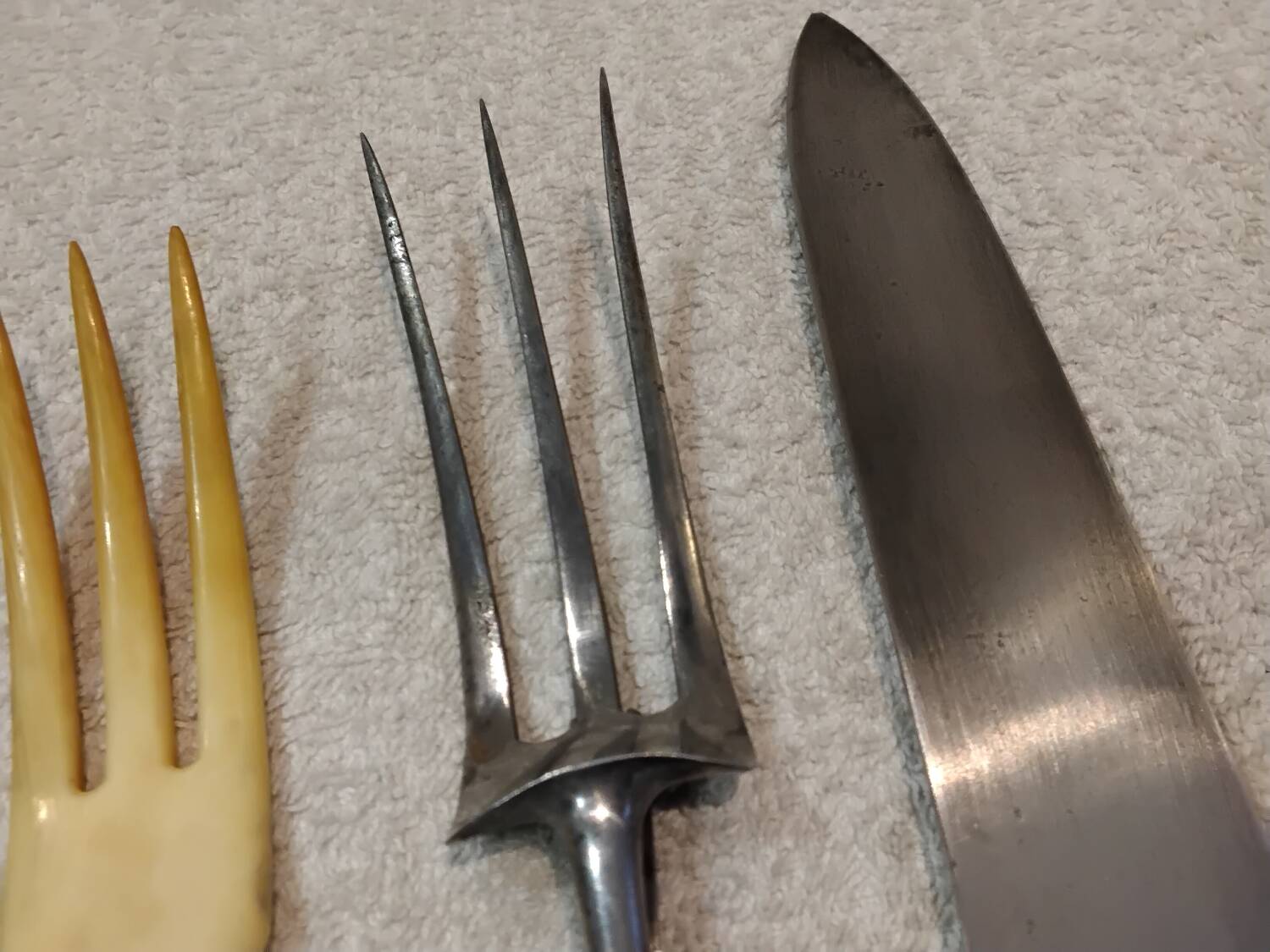 Salad serving set, silver handle, 950 Minerva, Rococo style.