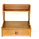 Oak wall console, suede, 1960