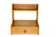Oak wall console, suede, 1960