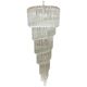 Clear quadriedro murano glass twister chandelier