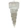 Clear quadriedro murano glass twister chandelier