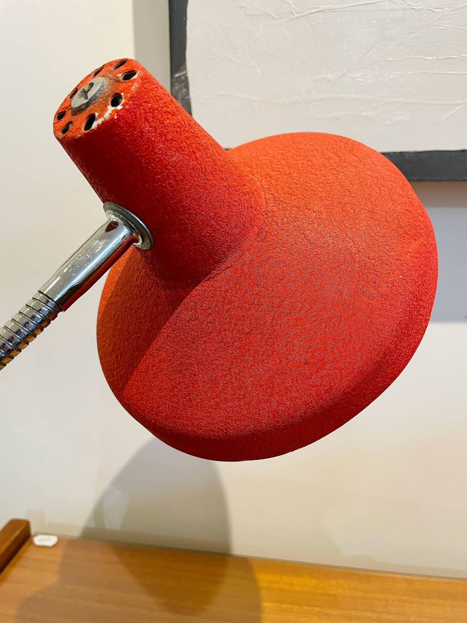 Vintage grained metal desk lamp