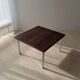 Vintage rosewood coffee table chrome 1960s