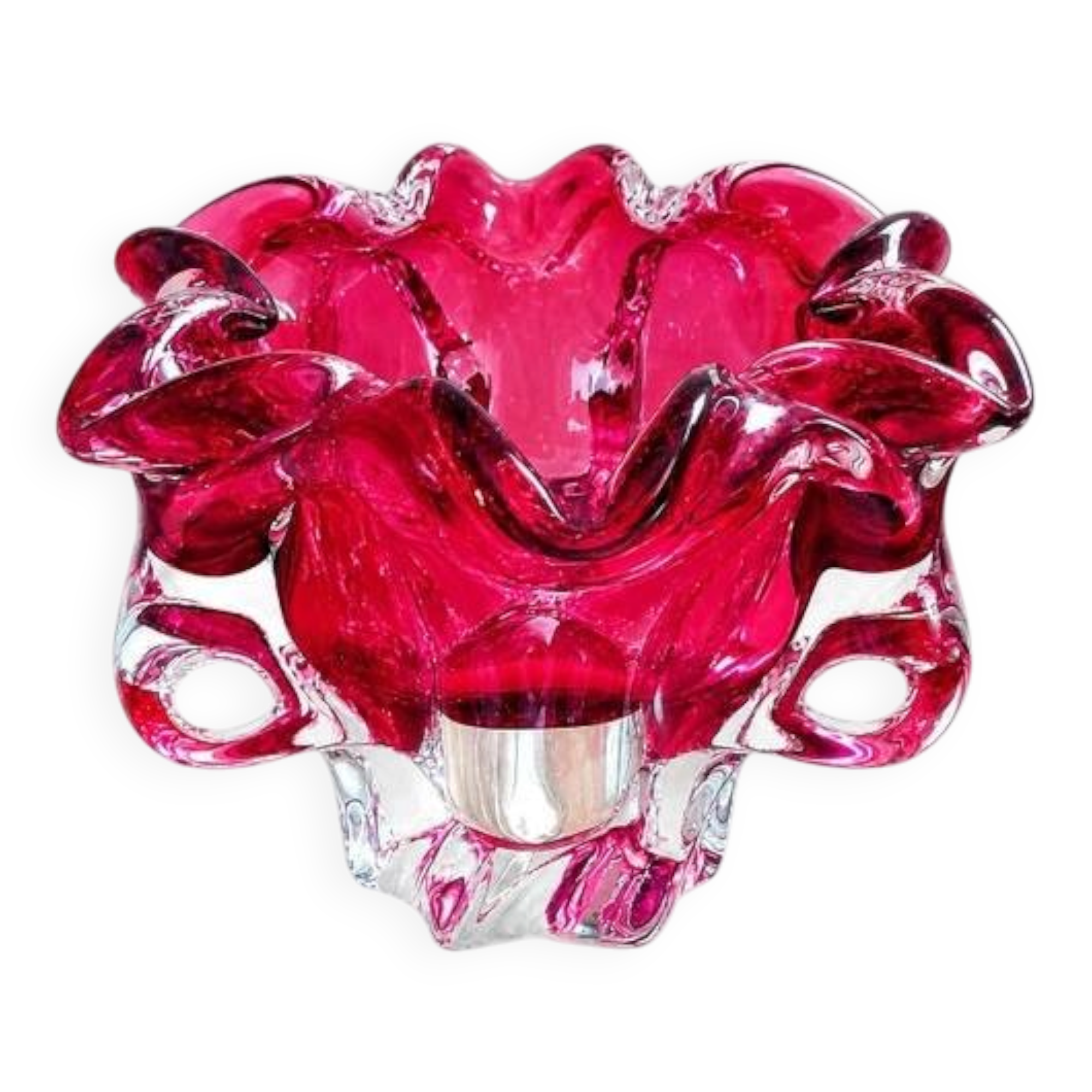 Bohemian glass cup by Josef Hospodka 1960