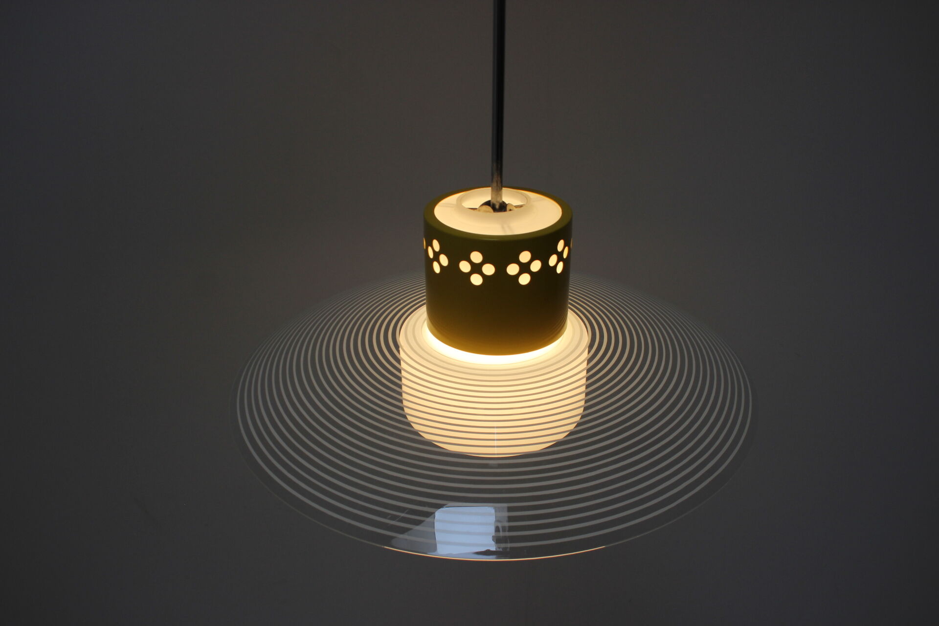 Mid-Century Glass Chandelier, 1970s