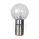 Lampe globe 70's aluminium brossé et verre bullé space age