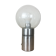 Lampe globe 70's aluminium brossé et verre bullé space age