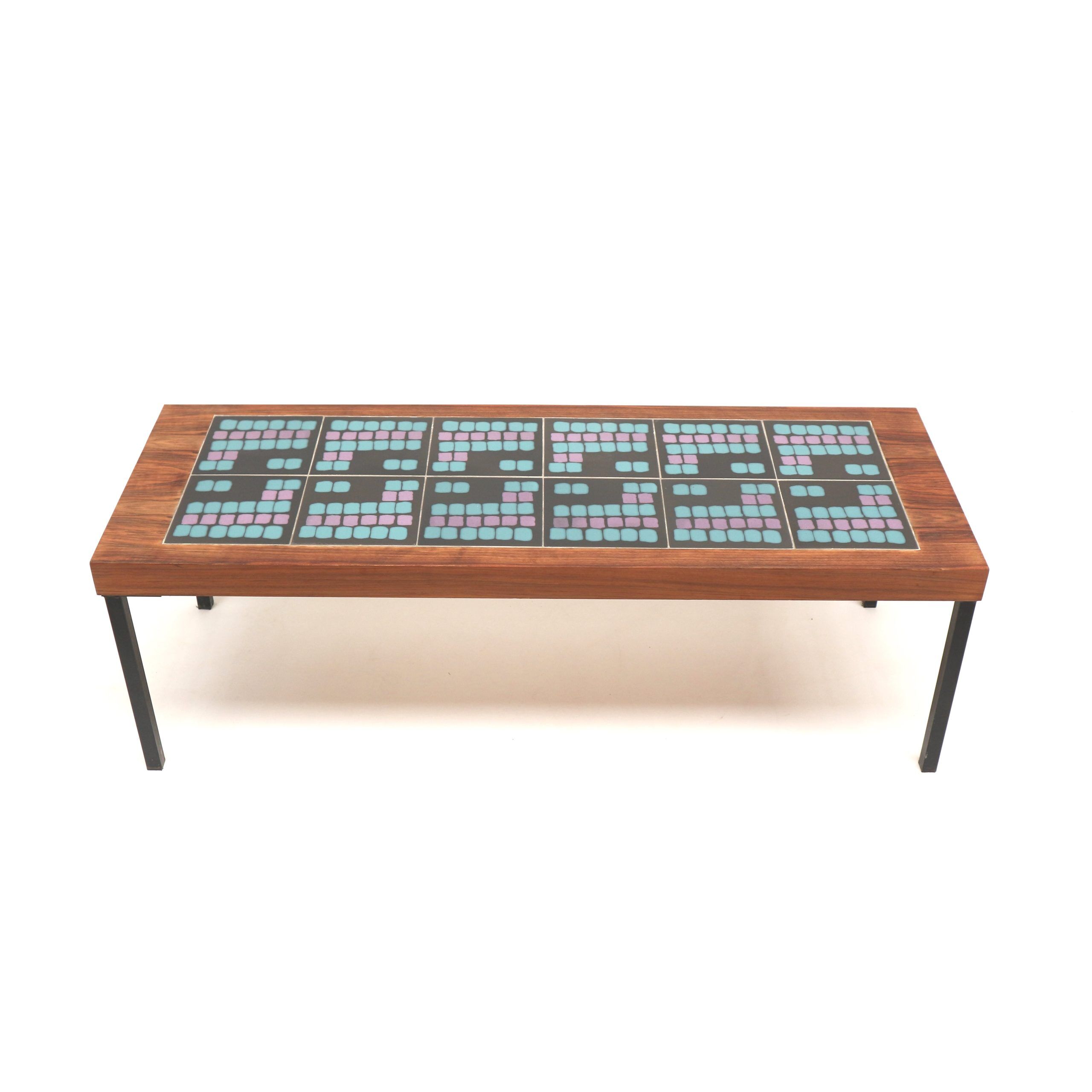 Table basse vintage en céramique fabriquée dans les années 1970