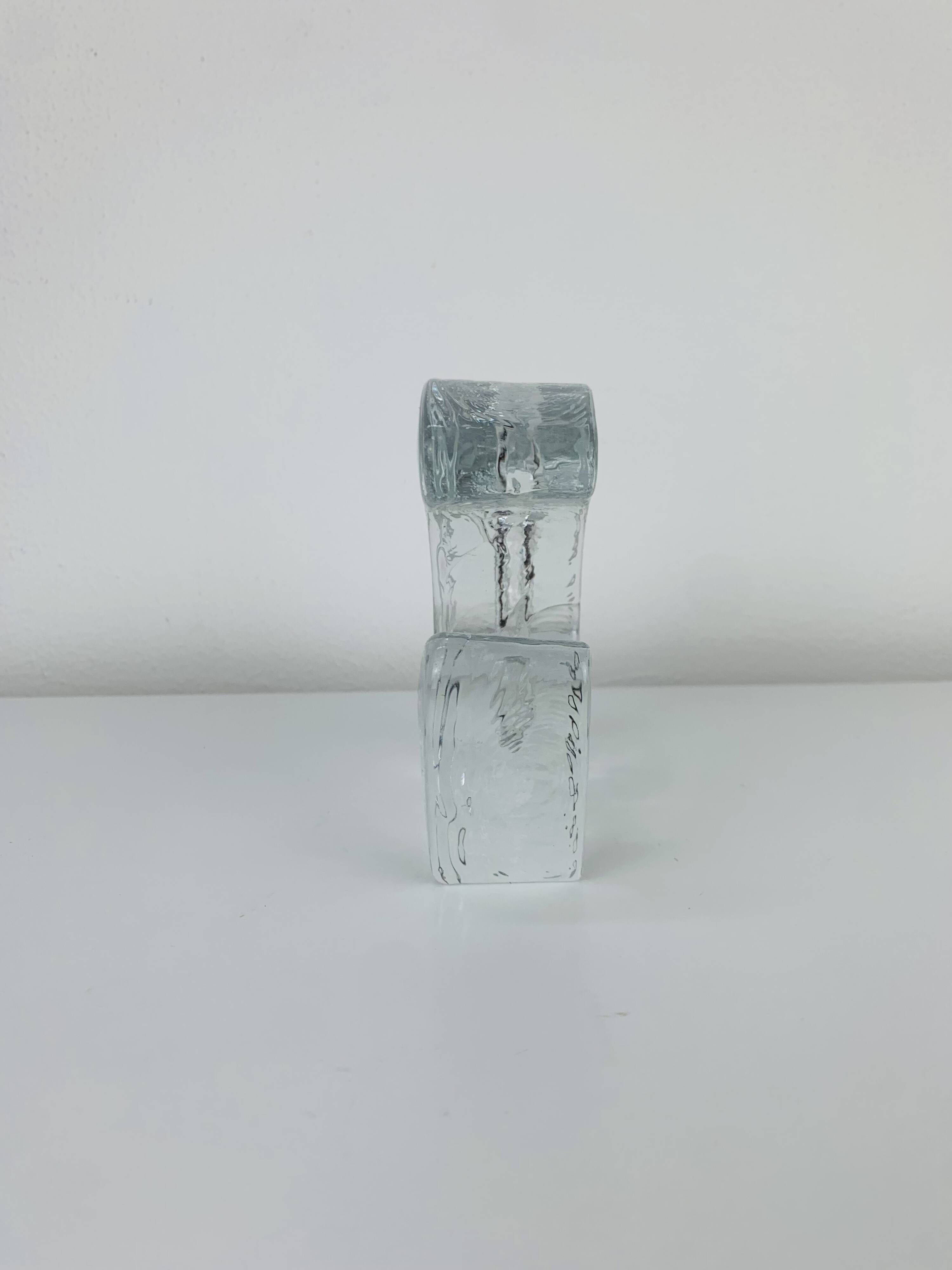 Vase soliflore en verre vintage