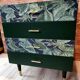 Renovated chest of drawers, green, Poland 1960s