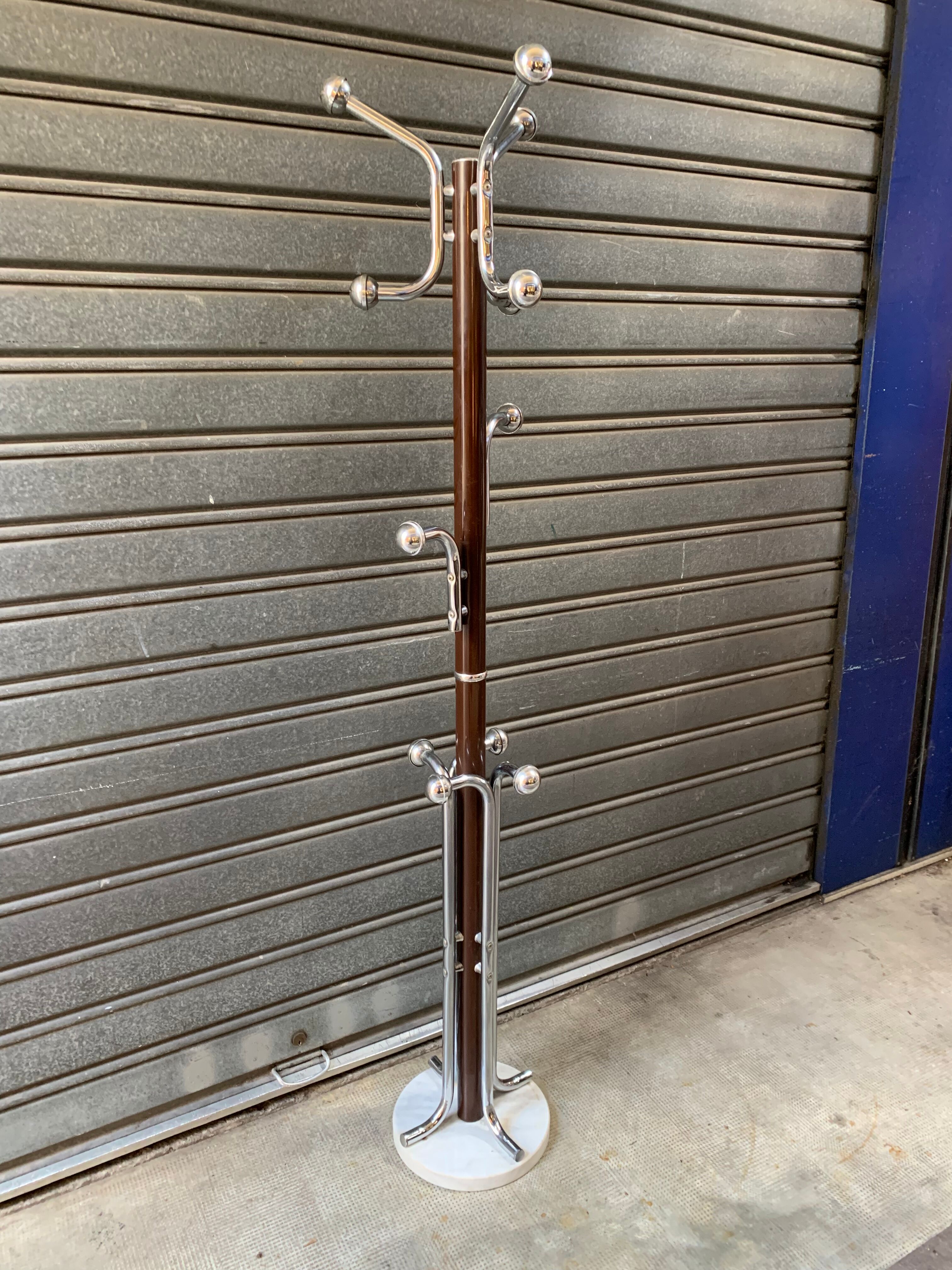 Marble base coat rack from the 1970s