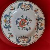 6 assiettes et plat à oreilles : porcelaine de Paris, Pavot