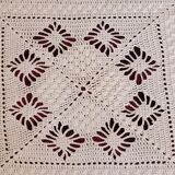 Hand crocheted bed cover or plaid