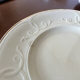 Set of 3 dessert plates in French Gien earthenware