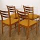 Lot de 4 chaises scandinave 1960