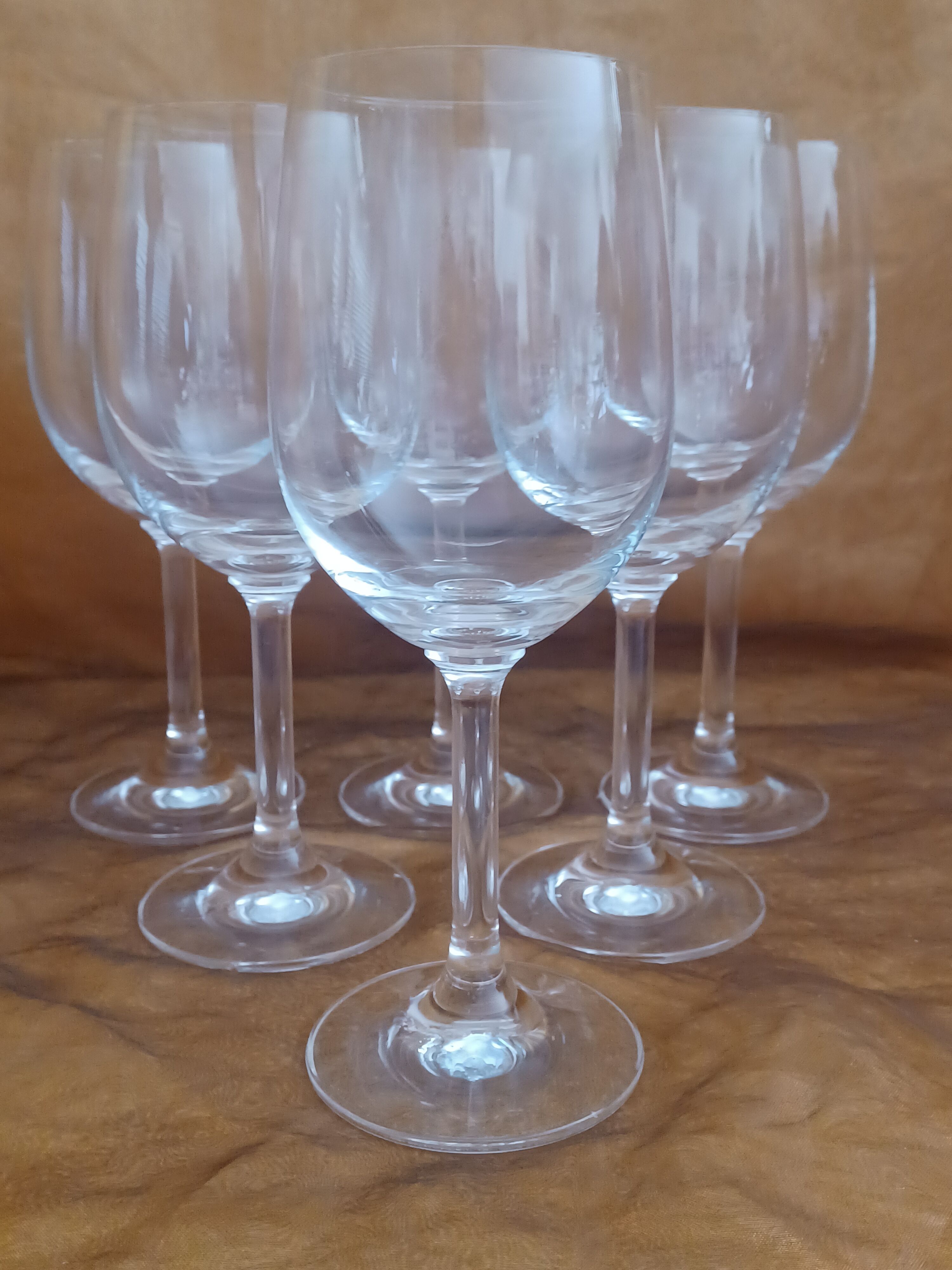 6 large crystal balloon glasses