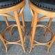 Paire 2 tabourets bistrot bar bois courbé st art deco