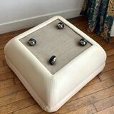 Pouf en cuir années 70/80