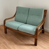 2-seater rattan bench