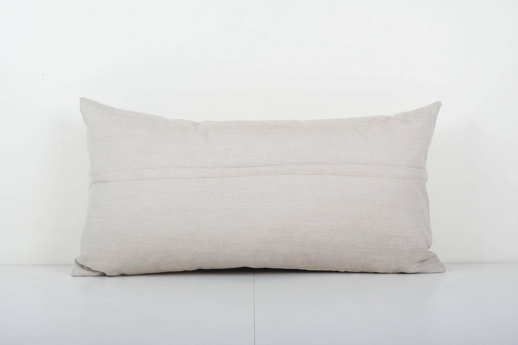 Vintage embroidered cushion cover 46x89 cm